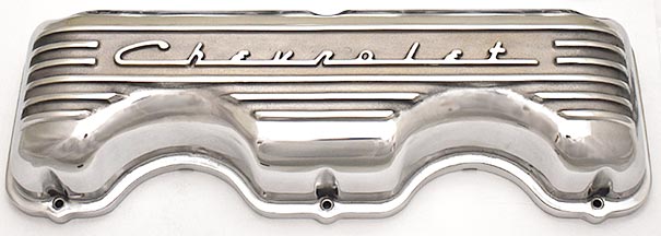 Polished sand cast aluminum valve cover