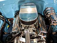 1955 Belair 350 engine, PML valve covers installed, front view