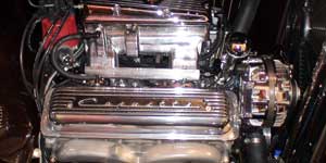 PML valve covers on a 1932 Ford with a ZZ3 350 crate engine, passenger side