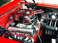 Passenger side of engine, 1963 Impala, PML valve covers