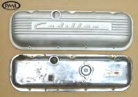 PML Valve Cover Part Number 11134, 
compared to stock, top view
