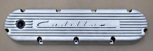 PML Cadillac 500 valve covers with breather grommet in hole