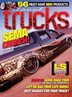 Street Trucks magazine article with PML LS valve covers